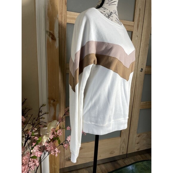 Abercrombie & Fitch Women’s Size Medium Color Block Pullover Sweatshirt - Picture 3 of 7